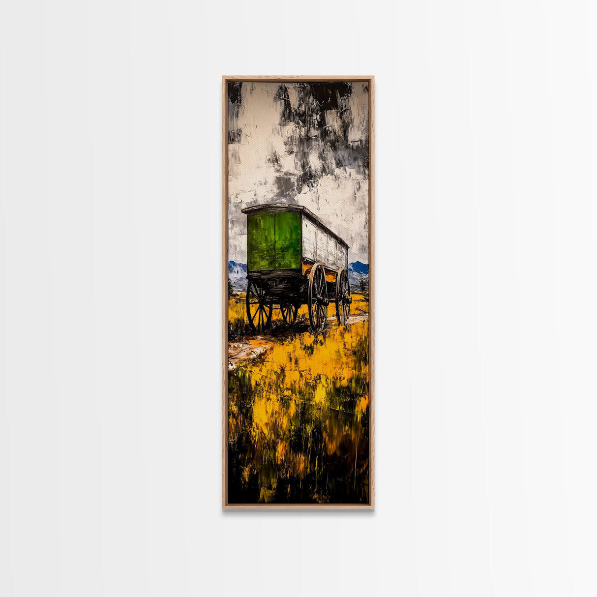 Antique Wagon Black White Canvas Print Rustic Art Farmhouse Wall Art Vintage Western Art Wabi Sabi Wall Art