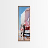 Bold Sunset Wagon Framed Canvas Print Southwest Wall Art Rustic Decor Farmhouse Art Vibrant Colorful Painting