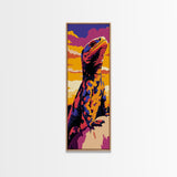 Colorful Lizard Pop Art Framed Canvas Print Whimsical Art Bright Colors Wall Art Southwest Wall Art Geometric Wall Art