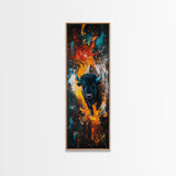 Abstract Bison Canvas Print Southwest Wall Art Rustic Decor Tall Narrow Art Living Room Art Vertical Wall Art Gift Idea Him