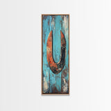 Rustic Horseshoe Art Framed Canvas Print Wabi Sabi Wall Art Farmhouse Decor Western Art Rustic Wall Art Above Sofa Art
