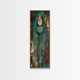 Tribal Arrow Art Canvas Print Southwest Wall Art Boho Decor Tall Narrow Art Rustic Wall Art Above Bed Wall Art