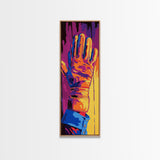 Vibrant Pop Art Hand Framed Canvas Print graffiti wall art colorful geometric painting bold decor gift idea living room art
