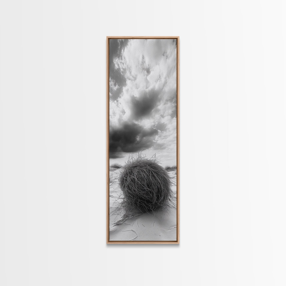 Tumbleweed Desert,Canvas Print, Rustic Southwest Wall Art, Moody Landscape Art, Extra Wide Art, Above Sofa Art, Farmhouse Decor