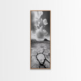 Desert Cracked Earth, Canvas Print, Moody Southwest Wall Art, Joshua Tree Art, Rustic Landscape Art, Extra Wide Art, Above Sofa