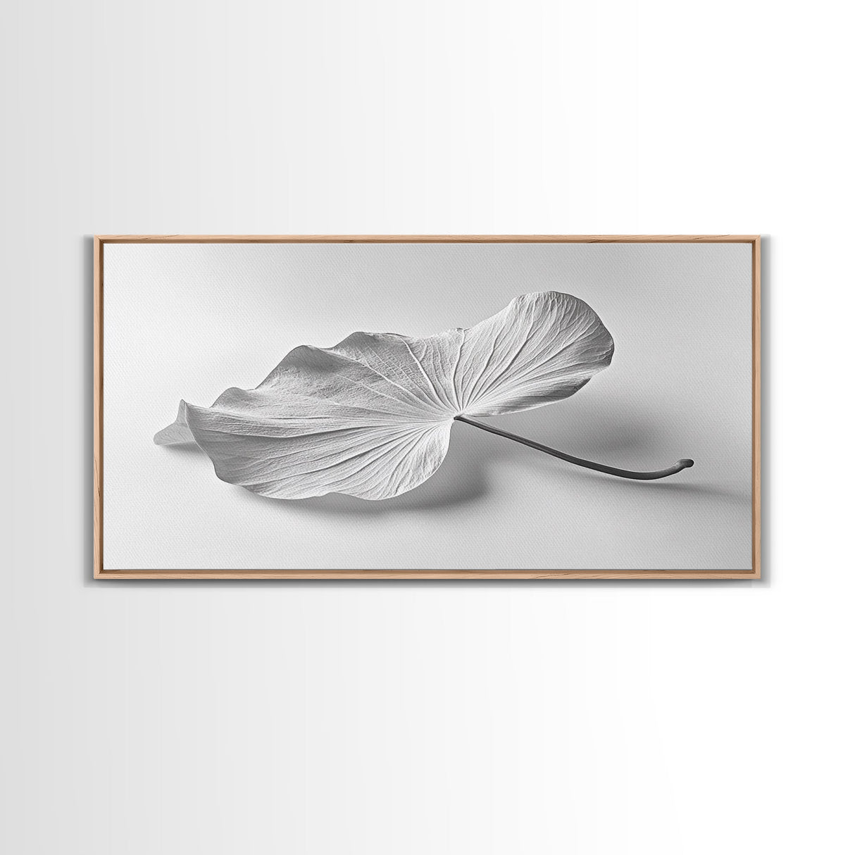 White Leaf, Botanical Prints, Minimalist Art, Wabi Sabi Wall Art, Monochrome Art, Modern Art, Living Room Art, Canvas Print