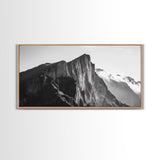 Dramatic Mountain Ridge, smoky mountain art, landscape painting, moody art, wabi sabi art, vertical wall art, minimalist art, canvas print