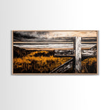 Rustic Cross, coastal landscape art, farmhouse art, nautical wall art, inspirational wall decor, beach house decor, Canvas Print