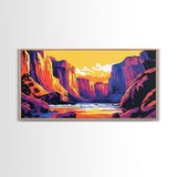 Yosemite Valley, mountain painting, landscape painting, rustic wall art, Joshua tree art, southwest wall art, framed canvas print