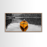 Reflections of Nature, lake Tahoe art, pine tree art, landscape painting, nature wall art, extra wide art, panoramic art, Canvas Print