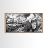 Desert Landscape, Joshua tree art, rustic decor, botanical prints, scenic view, panoramic art, southwest wall art, Canvas Print