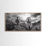 Prairie dogs, whimsical art, rustic wall art, farmhouse art, nature painting, extra wide art, above couch art, framed canvas print