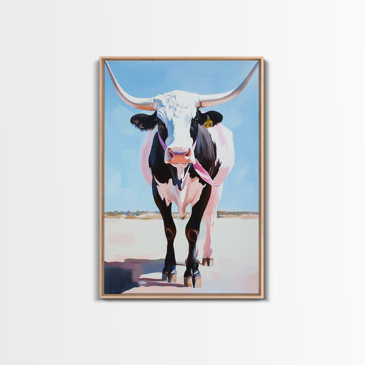 Longhorn Cow, Western Wall Art, Rustic Decor, Canvas Print, Southwest Wall Art, Farmhouse Art, Gift Idea, Living Room Art, Boho Art