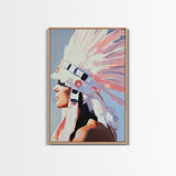 Goddess Art Print, Light Pink Wall Art, Afrocentric Wall Art, Framed Canvas Print, Moody Art, Boho Aesthetic, Bedroom Art, Gift Idea