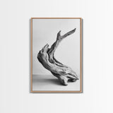 Driftwood Sculpture, wabi sabi art, rustic decor, minimalist art, botanical prints, farmhouse art, framed canvas print, living room art