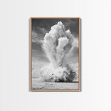 Explosion art, science art, moody art, dark romance painting, wabi sabi art, unique wall art, rustic decor, canvas print, above sofa art