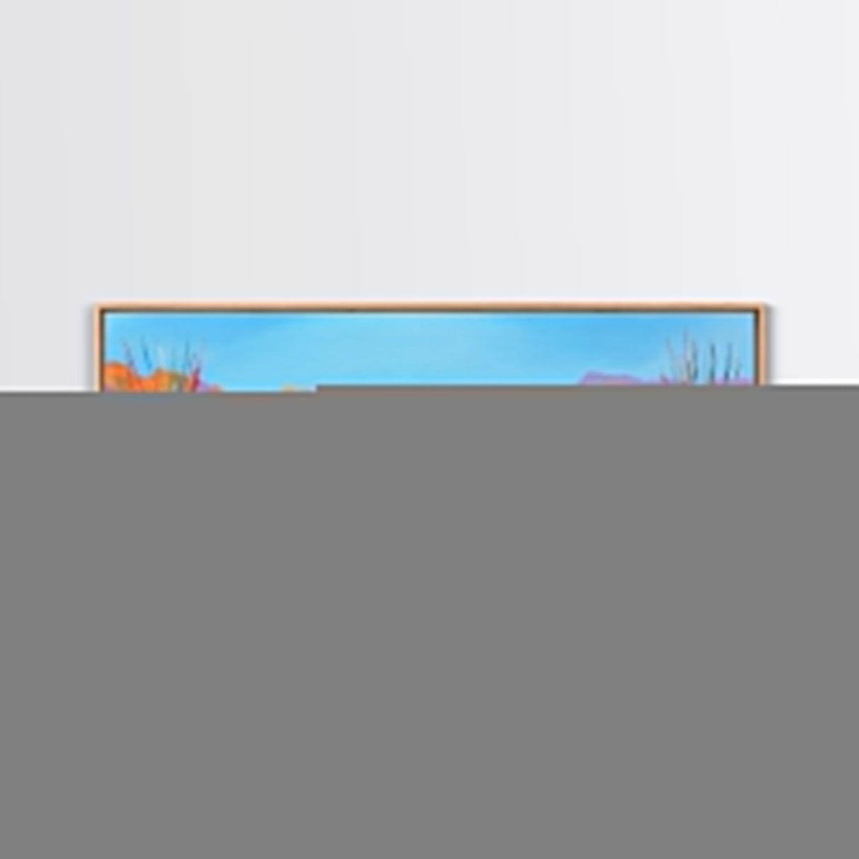 Coastal Landscape Art, Framed Canvas Print, Extra Wide Art, Lake Tahoe Art, Living Room Art, Panoramic Painting, Rustic Decor, Above Sofa Art