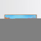 Coastal Landscape Art, Framed Canvas Print, Extra Wide Art, Lake Tahoe Art, Living Room Art, Panoramic Painting, Rustic Decor, Above Sofa Art