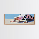 Lizard Art, Framed Canvas Print, Whimsical Art, Moody Art, Extra Wide Art, Southwestern Decor, Rustic Wall Art, Above Sofa Art, Gift Idea