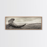 Driftwood Sculpture, Wabi Sabi Art, Canvas Print, Coastal Decor, Rustic Wall Art, Nature Photography, Extra Wide Art, Living Room Art