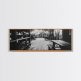 Old Wooden Dock, Moody Art, Canvas Print, Coastal Decor, Rustic Wall Art, Wabi Sabi Art, Extra Wide Art, Nautical Wall Art
