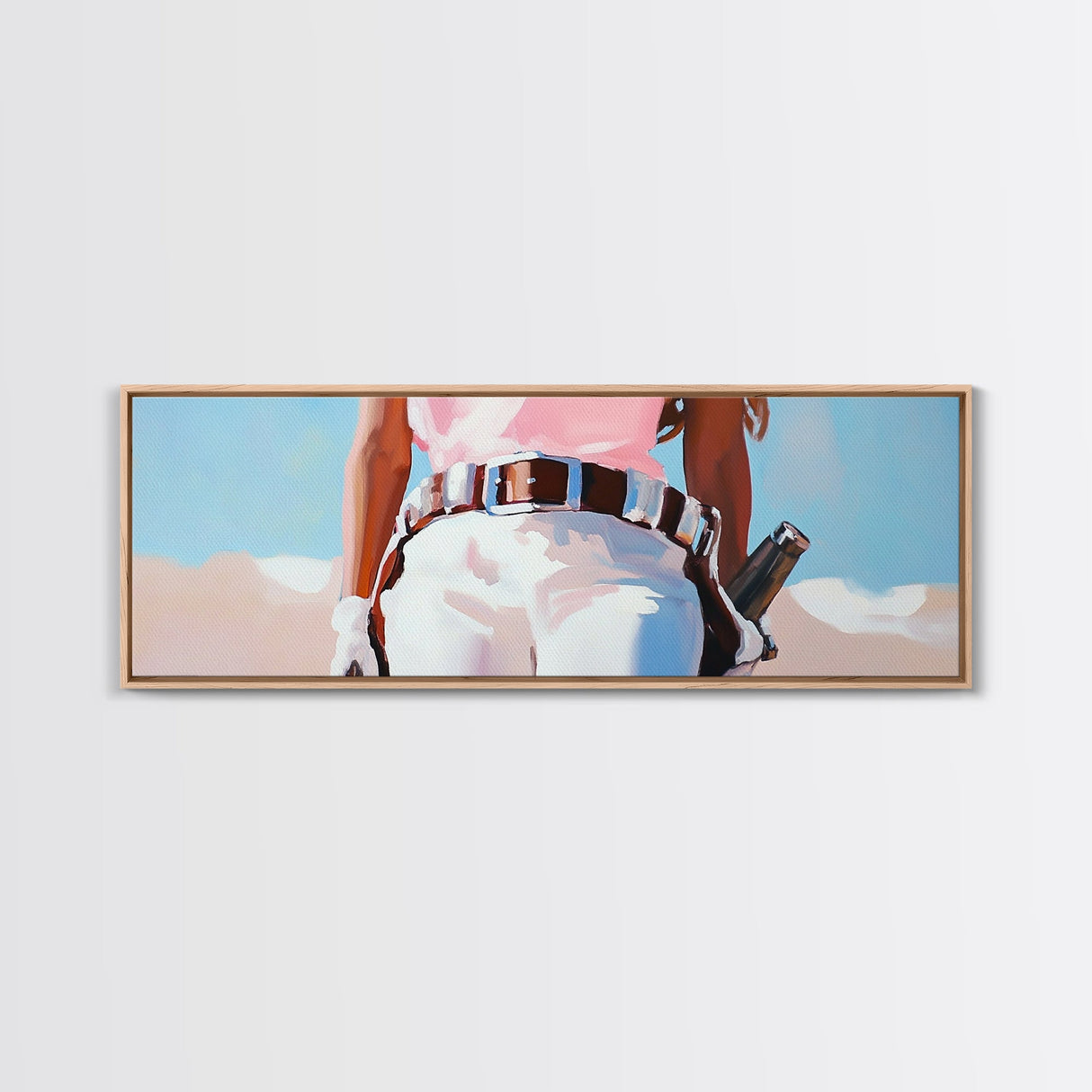 Cowgirl Painting, black cowgirl painting, western wall art, coastal cowgirl wall art, rustic decor, vibrant art, framed canvas print