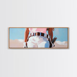 Cowgirl Painting, black cowgirl painting, western wall art, coastal cowgirl wall art, rustic decor, vibrant art, framed canvas print