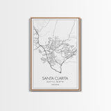Santa Clarita Street Map, California Map, City Map Print, Minimalist Art, Wall Art, Canvas Print, Bedroom Wall Décor, Unique Travel Gifts