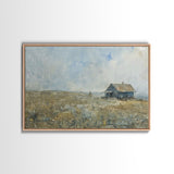 Kitsch Kitchen Farmhouse Decor Framed Canvas Print, Farmhouse Decor, Original Art Of an Old Farmhouse, Western Decor