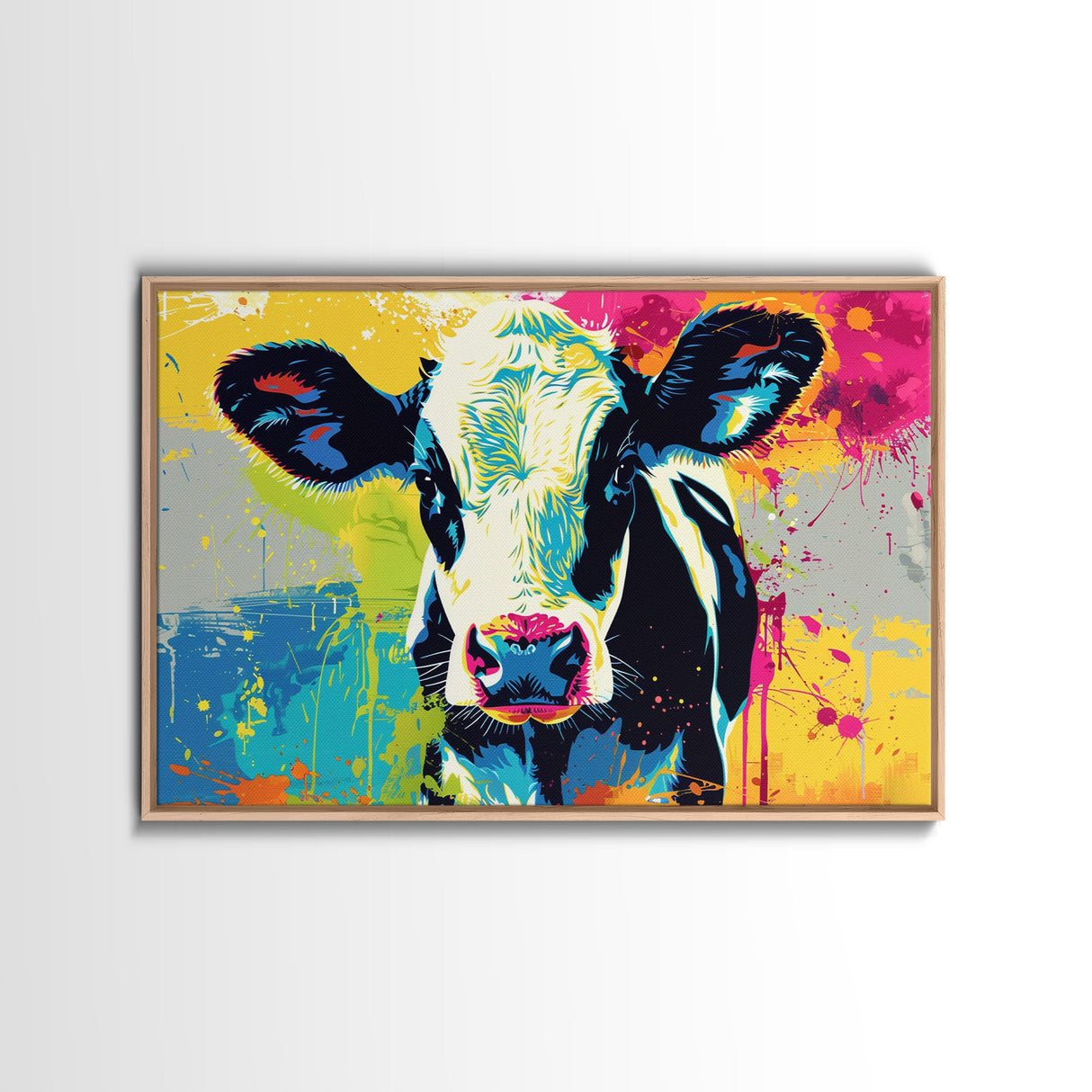 Cow Wall Art, Cow Print, Cow Wallhanging, Farmhouse Decor, Country Western Decor, Cow Lover Gift, Framed Canvas Print Or Metal Art Print