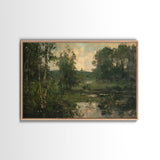 Early American Landscape Painting Framed Canvas Print | Oil Painting Print | Metal Art | Landscape Painting | Living Room Art | Home Decor