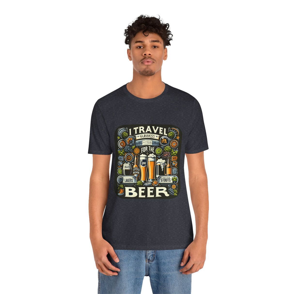 "I Travel for The Beer" full color T-shirt