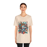 Camiseta a todo color "Viajo Para Comprar" 