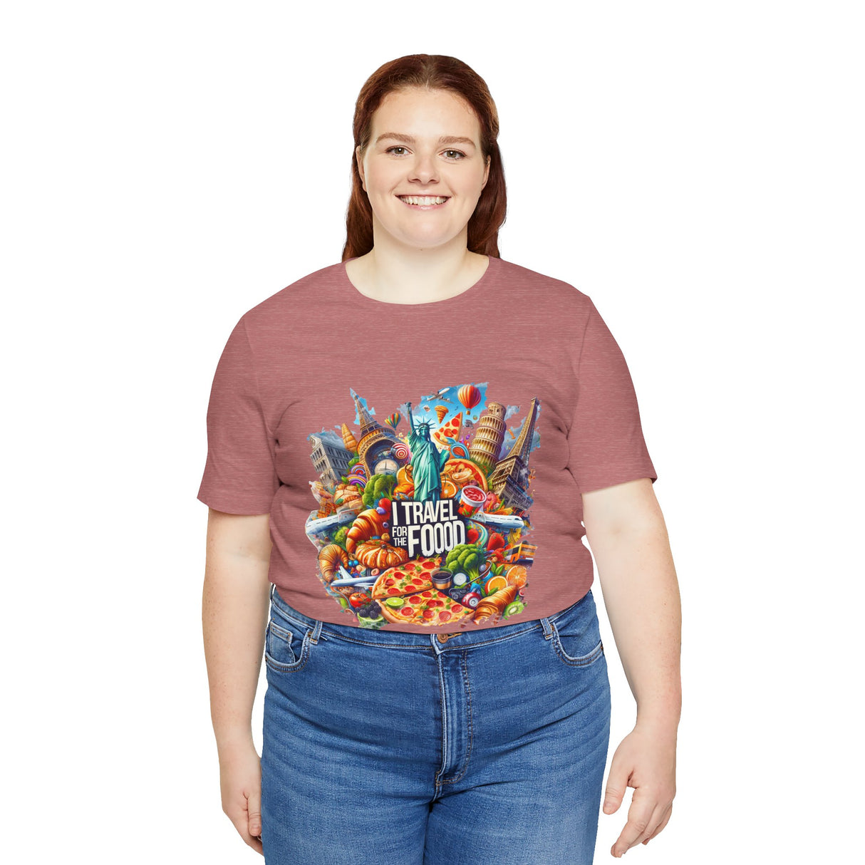 "I Travel for The Food" full color T-shirt