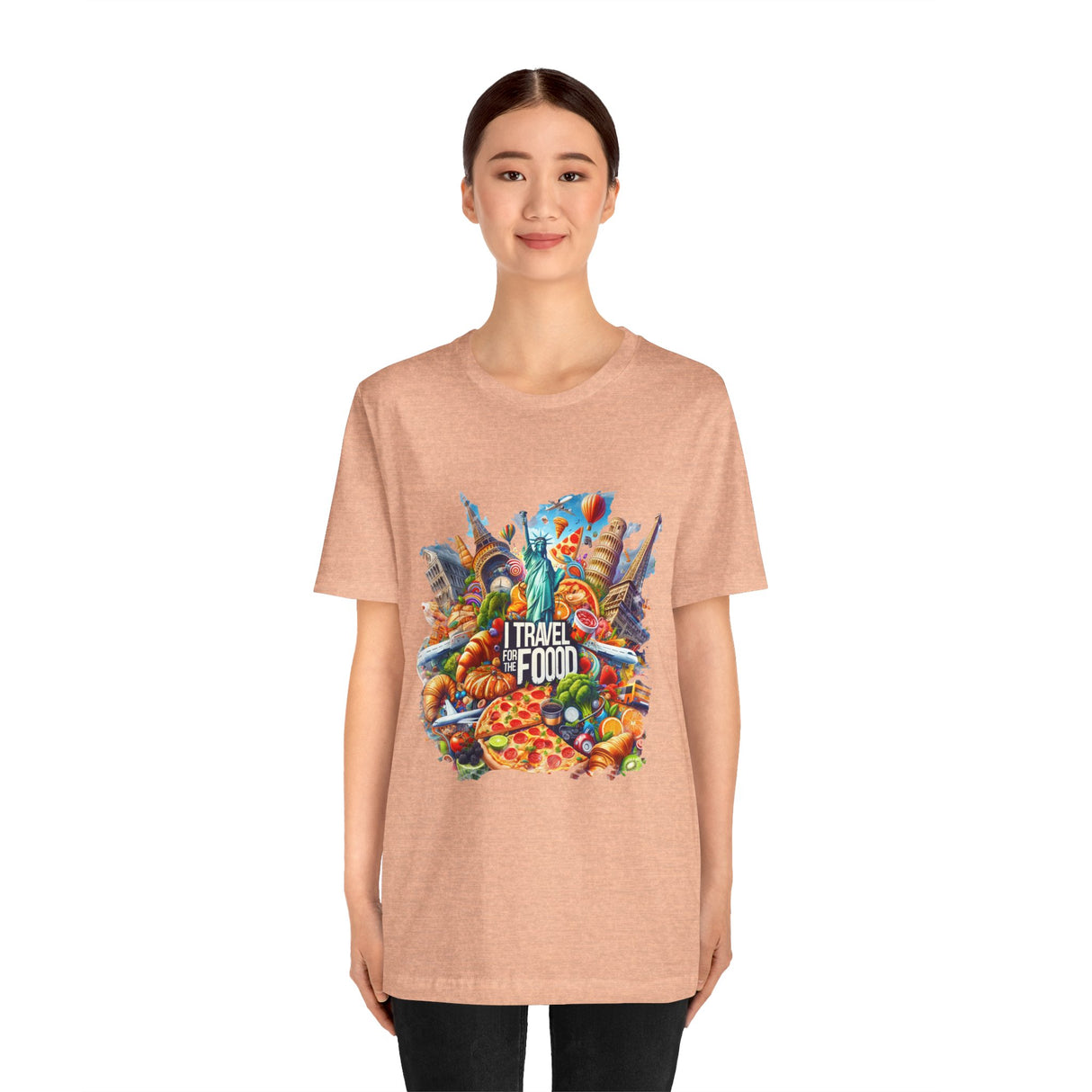 "I Travel for The Food" full color T-shirt
