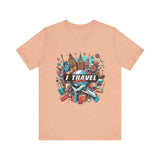 Camiseta a todo color "Viajo Para Comprar" 