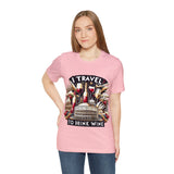 "I Travel to Drink Wine" full color T-shirt