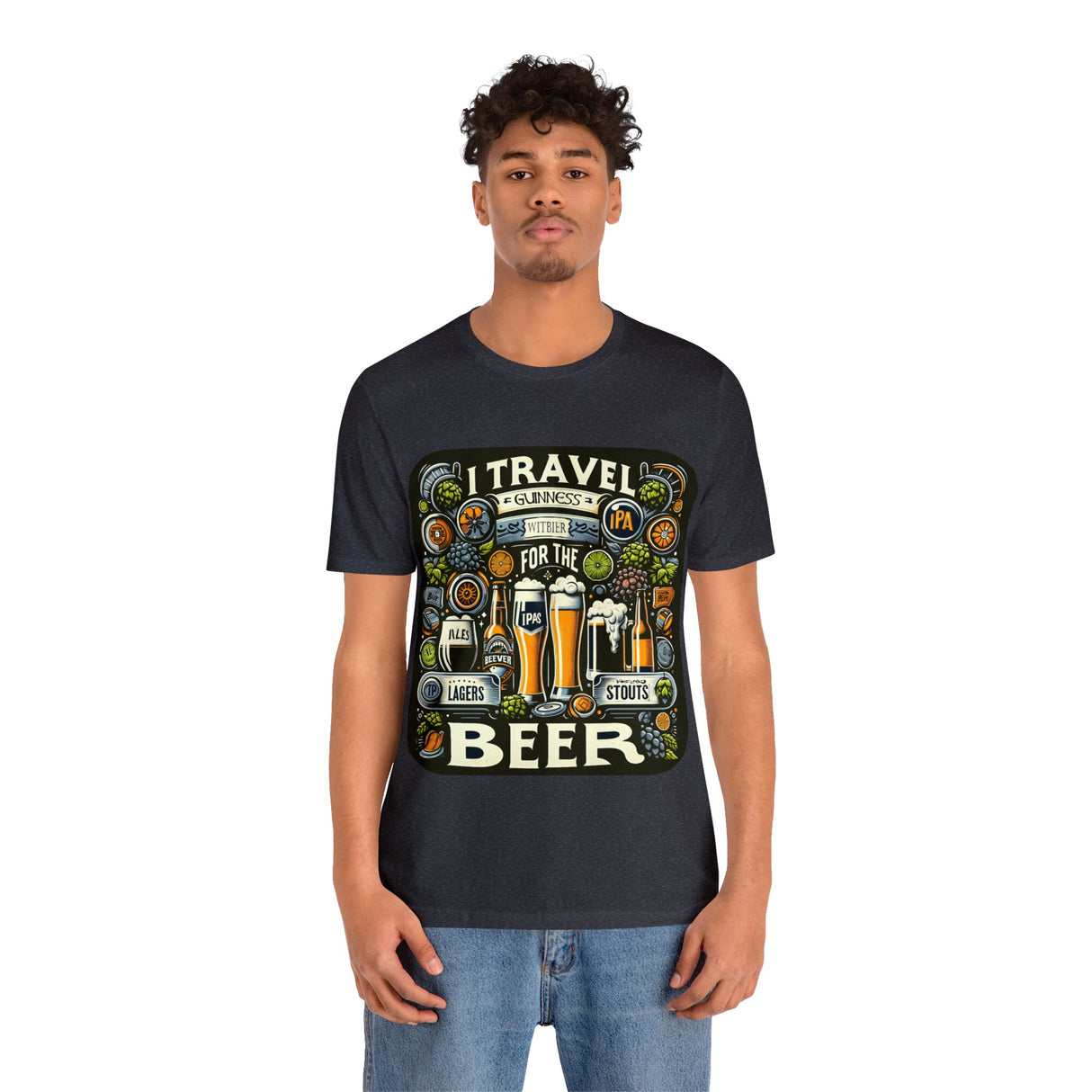 "I Travel for The Beer" full color T-shirt