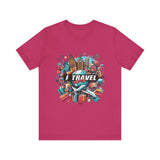 Camiseta a todo color "Viajo Para Comprar" 