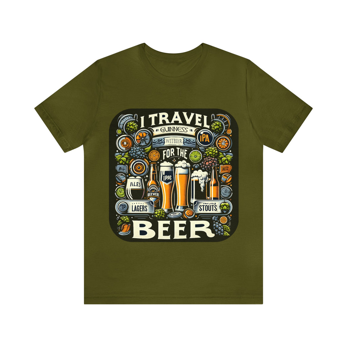 "I Travel for The Beer" full color T-shirt
