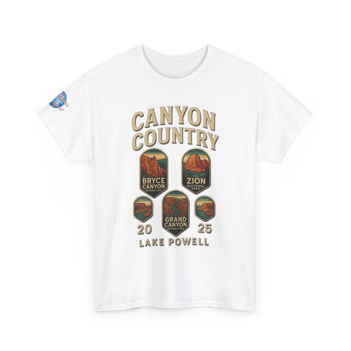 Custom Latitudes Travel - Canyon Country Tee, Adventure T-Shirt, National Park Shirt, Travel Souvenir Gift, Retro Tour Shirt, Hiking Apparel, Unisex Cotton Top