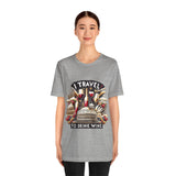"I Travel to Drink Wine" full color T-shirt