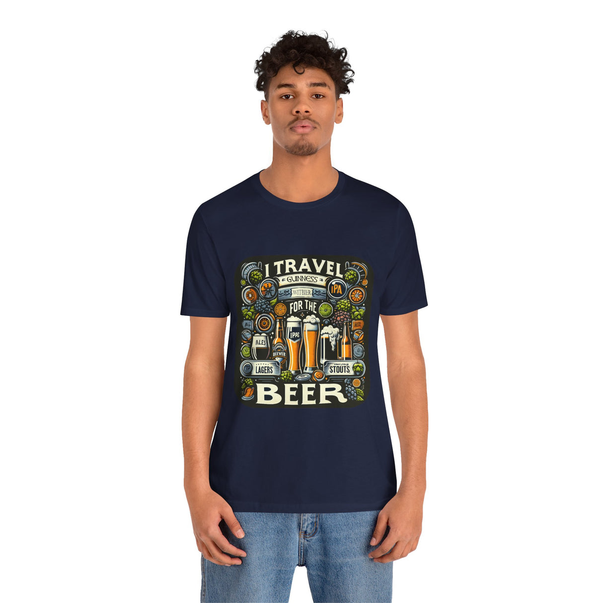 "I Travel for The Beer" full color T-shirt