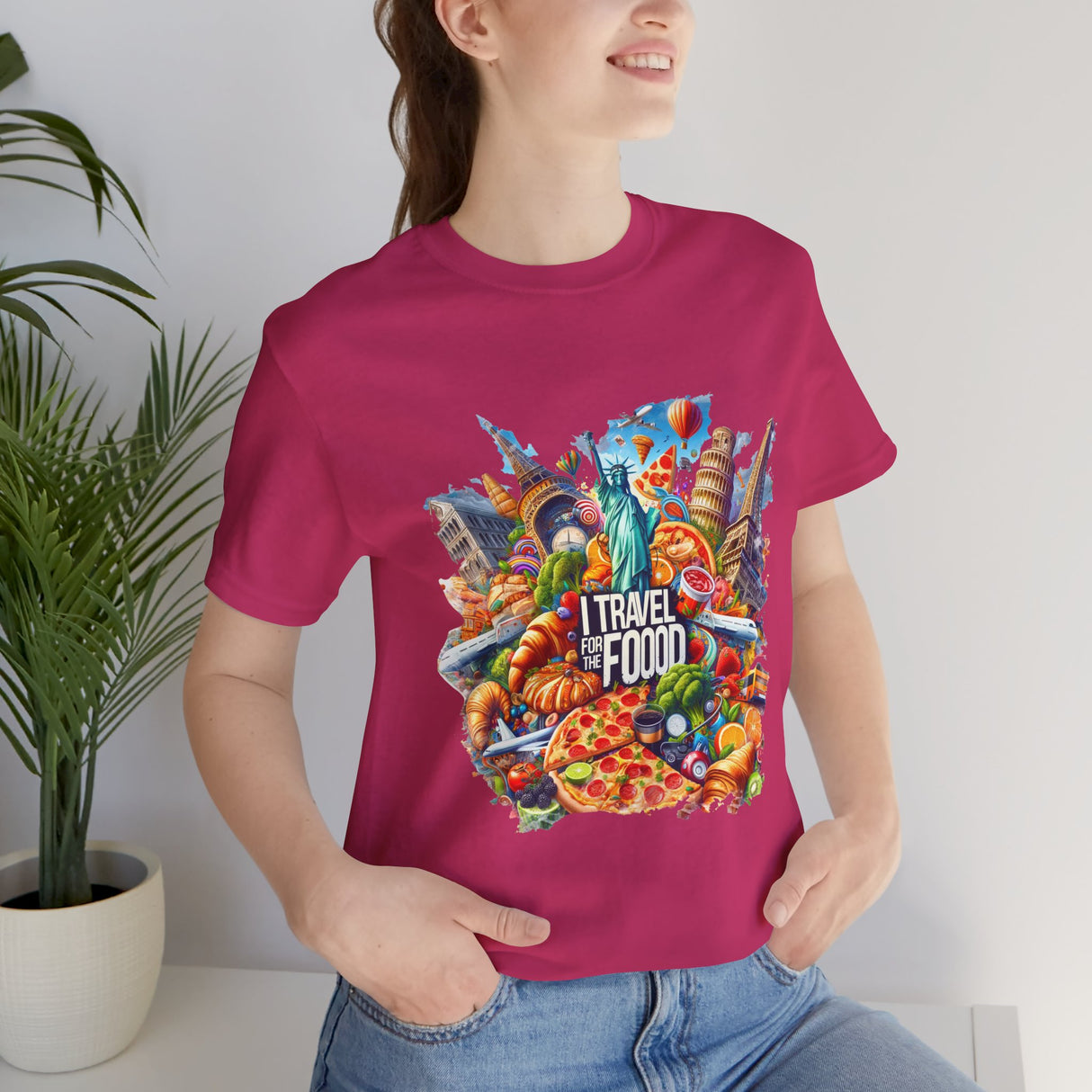 "I Travel for The Food" full color T-shirt