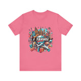 Camiseta a todo color "Viajo Para Comprar" 