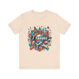 Camiseta a todo color "Viajo Para Comprar" 