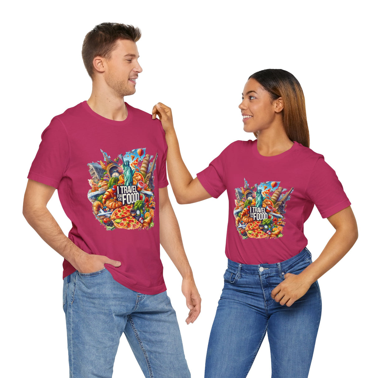 "I Travel for The Food" full color T-shirt
