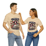 "I Travel to Drink Wine" full color T-shirt