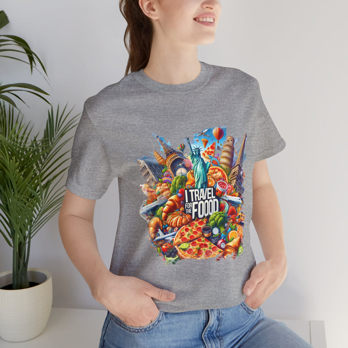 "I Travel for The Food" full color T-shirt