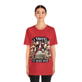 "I Travel to Drink Wine" full color T-shirt